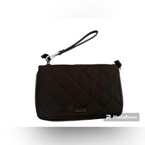 Vera Bradley Travel Wallet Wristlet in Black Quilted